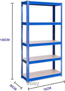 5 Tier Heavy Duty Garage Shelving Rack 875kg Boltless Adjustable