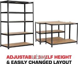 5 Tier Heavy Duty Garage Shelving Unit 200kg Per Shelf 1000kg Total