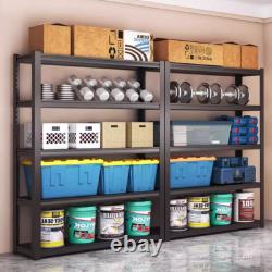 5-Tier Heavy-Duty Garage Storage Shelving Steel Rack Galvanized 198x120x50cm UK