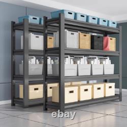 5-Tier Heavy-Duty Garage Storage Shelving Steel Rack Galvanized 198x120x50cm UK
