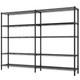 5-tier Heavy Duty Metal Shelving Unit-adjustable Double-row Storage Rack