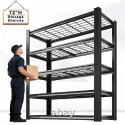 5 Tier Heavy Duty Metal Shelving Unit Adjustable Garage Shelves Utility Rack