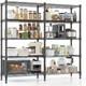 5 Tier Heavy Duty Metal Storage Rack Shelving Wire Shelf Kitchen Office Unit New
