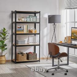 5-Tier Heavy-Duty Racking 180 X 90 X 45Cm Storage Shelves Black