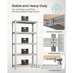 5-Tier Heavy-Duty Shelving Units Set of 2 Adjustable Steel Storage for Garage