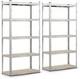 5-tier Heavy Duty Shelving Units Set Of 2 Metal Storage Racking Garage