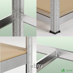 5-Tier Heavy Duty Shelving Units Set of 2 Metal Storage Racking Garage
