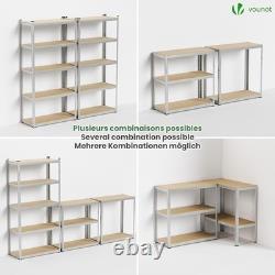 5-Tier Heavy Duty Shelving Units Set of 2 Metal Storage Racking Garage