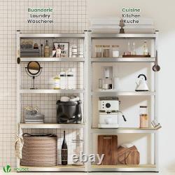 5-Tier Heavy Duty Shelving Units Set of 2 Metal Storage Racking Garage