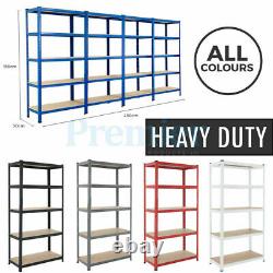 5 Tier Heavy Duty Steel Metal Shelving Racking Industrial Garage Shelf