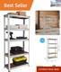 5-tier Heavy Duty Storage Shelf 875kg Capacity, Easy Assembly, Compact Design