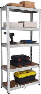 5-Tier Heavy Duty Storage Shelf 875kg Capacity, Easy Assembly, Compact Design