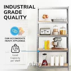 5-Tier Heavy Duty Storage Shelf 875kg Capacity, Easy Assembly, Compact Design
