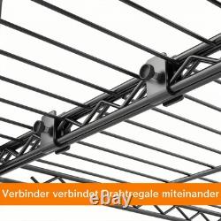 5 Tier Heavy Duty Wire Shelving Units Metal Storage Rack Kitchen 152x35.5x182cm