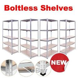 5 Tier Metal Shelf Boltless Shelving Garage Heavy Duty Storage Racking Unit SHED