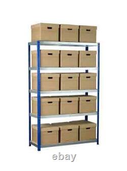 5 Tier Metal Shelving Industrial Storage Unit Racking Heavy Duty Shelves 265k