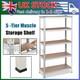 5 Tier Racking Heavy Duty Garage Shelving Storage Shelves Boltless Steel Unit