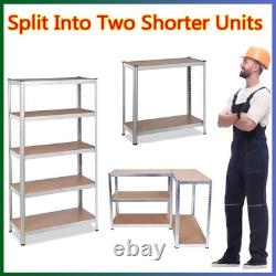 5 Tier Racking Heavy Duty Garage Shelving Storage Shelves Boltless Steel Unit