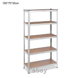 5 Tier Racking Heavy Duty Garage Shelving Storage Shelves Boltless Steel Unit