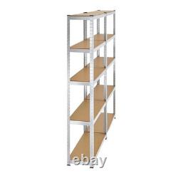 5 Tier Racking Heavy Duty Garage Shelving Storage Shelves Boltless Steel Unit