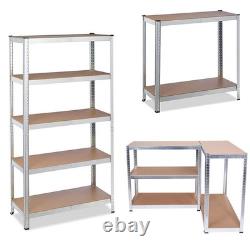 5 Tier Racking Heavy Duty Garage Shelving Storage Shelves Boltless Steel Unit