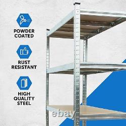 5 Tier Racking Heavy Duty Garage Shelving Storage Shelves Unit Wide 1 Bay Grey