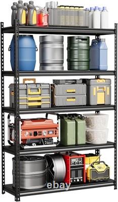 5 Tier Racking Shelf Heavy Duty Garage Shelving Storage Shelves 120x40x183cm