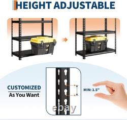 5 Tier Racking Shelf Heavy Duty Garage Shelving Storage Shelves 120x40x183cm