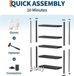 5 Tier Racking Shelf Heavy Duty Garage Shelving Storage Shelves 120x40x183cm