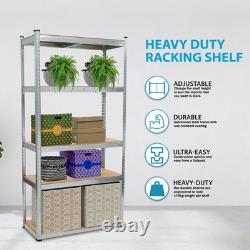 5 Tier Racking Shelf Heavy Duty Garage Shelving Storage Shelves Unit 150x70x30cm