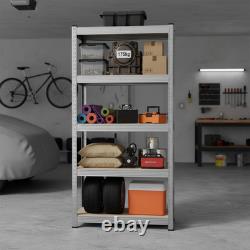 5 Tier Racking Shelf Heavy Duty Garage Shelving Storage Shelves Unit 150x70x30cm