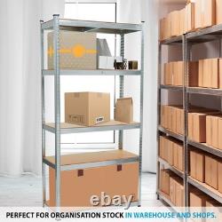 5 Tier Racking Shelf Heavy Duty Garage Shelving Storage Shelves Unit 150x70x30cm