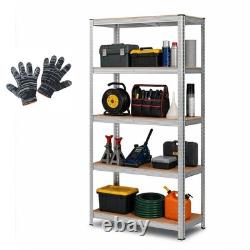 5 Tier Racking Shelf Heavy Duty Garage Shelving Storage Shelves Unit 180x90x40cm