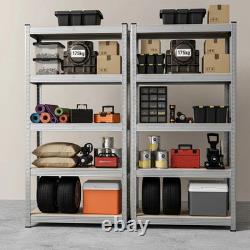5 Tier Racking Shelf Heavy Duty Garage Shelving Storage Shelves Unit 180x90x40cm