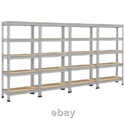 5 Tiers Heavy Duty Boltless Storage Shelf Metal Framed Racking shelves for Home