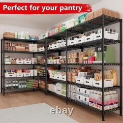 5 Tiers Wire Shelving Unit Adjustable Heavy Duty Metal Organizer Storage Rack UK