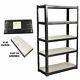 5-tier Heavy Duty Storage Racking 5 Tier Shelving Boltless Shelf Black Mnd