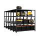 5 X Black Heavy Duty Racking With Metal Shelves 1830mm H X 1800mm W X 600