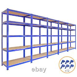 5 x Garage Shelves Shelving Unit Racking Boltless Heavy Duty Storage Shelf 90cm