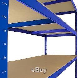 5 x Heavy Duty Warehouse Shelves Racking Garage Bays Storage Shelving Metal New