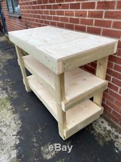 5ft Plywood Workbench With 2 Shelves Heavy Duty- 18mm Plywood