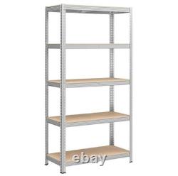 5x Garage Shelves Shelving 5 Tier Unit Racking Boltless Heavy Duty Storage Shelf