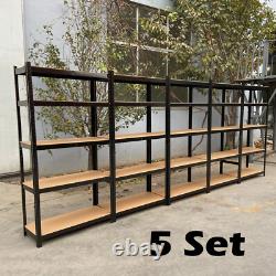 5x Storage Shelving Unit Heavy Duty Garage Metal Shelf Rack Warehouse Industrial