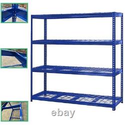 6X Heavy Duty Shelving Racking Mesh Shelves 4 Levels 180cm x 180cm x 60cm UKED