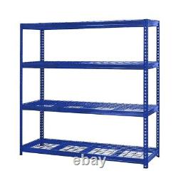 6X Heavy Duty Shelving Racking Mesh Shelves 4 Levels 180cm x 180cm x 60cm UKED