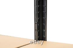 6 Bays 180 x 90 x 30cm Black Five tier shelving units (1000kg Load Capacity)