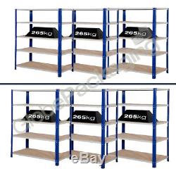 6 Bays Of SUPER HEAVY DUTY & WIDE Industrial Warehouse Shelving 1800x1200x450mm