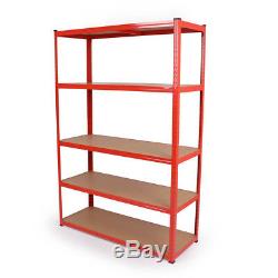 6 Pack Extra Wide 120cm 5 Tier Heavy Duty Boltless Industrial Racking Storage