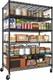 6 Tier Metal Garage Shelving Unit With Wheels, 91cm X 46cm X 191cm, Heavy Duty