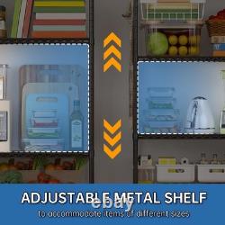 6 Tier Metal Garage Shelving Unit with Wheels, 91cm x 46cm x 191cm, Heavy Duty